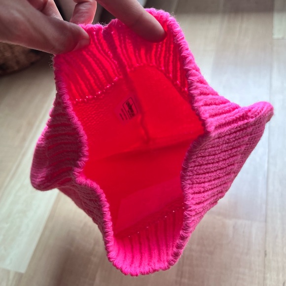 Nevertheless She Persisted hot pink Barbie core pussycat union made USA knit hat - Picture 4 of 5